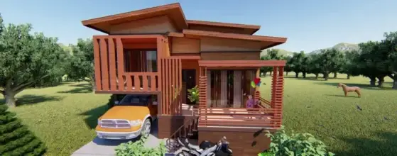 model rumah kayu minimalis