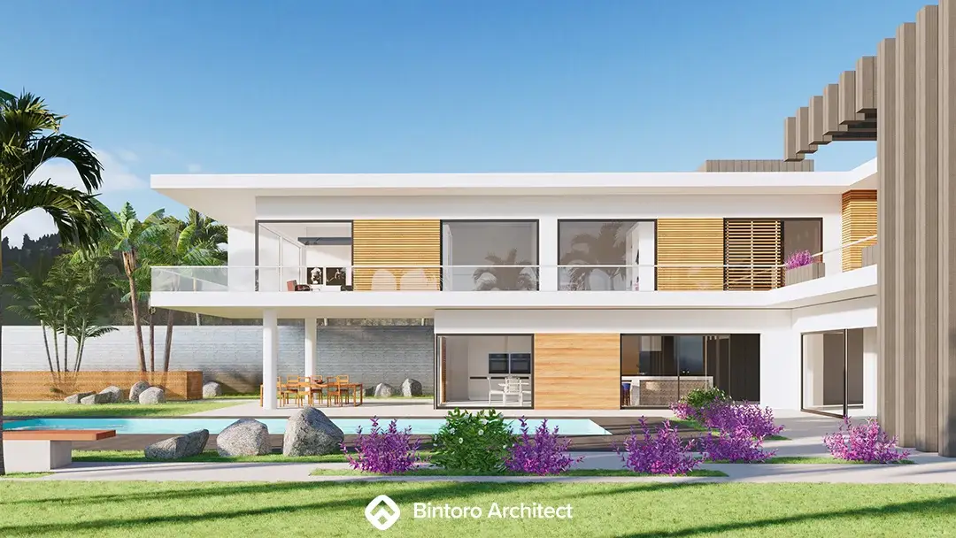 desain rumah minimalis 2 lantai dengan kolam renang
