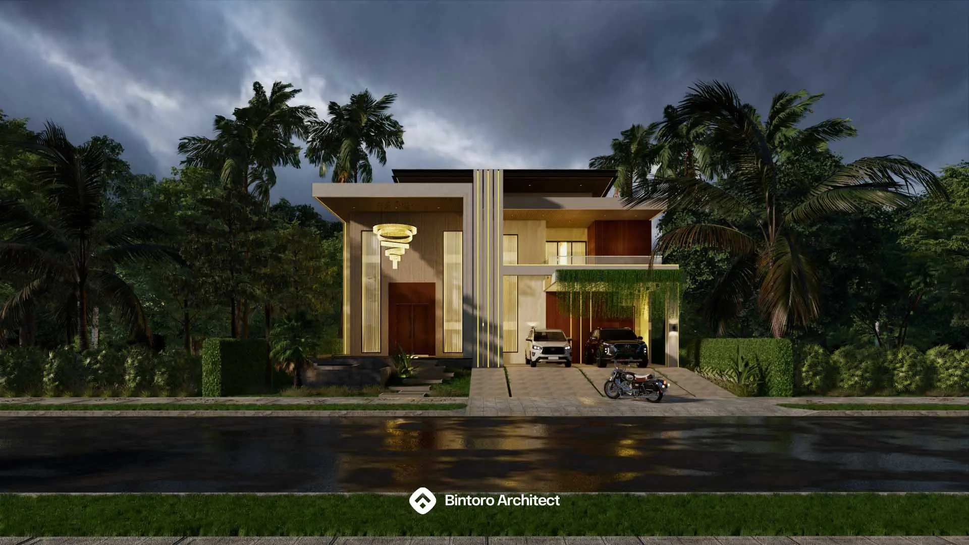Rumah klasik mediterania 1 lantai