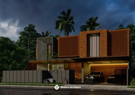 Desain Rumah Mewah 2 Lantai Modern Dengan Kolam Renang