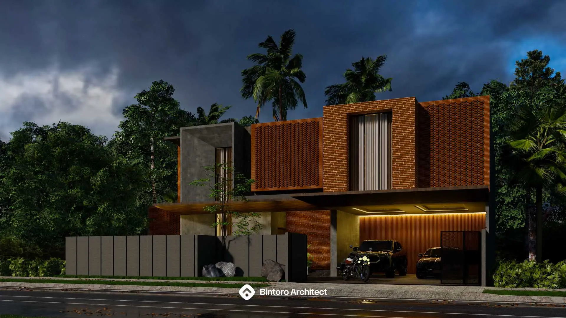 Desain Rumah Mewah 2 Lantai Modern Dengan Kolam Renang